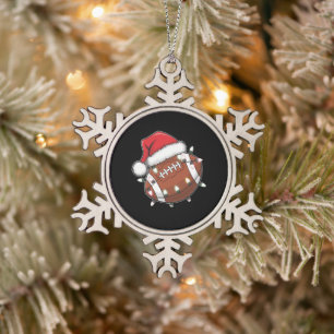 Adorno De Peltre Tipo Copo De Nieve Jugador de fútbol de Navidades masculinos de Santa