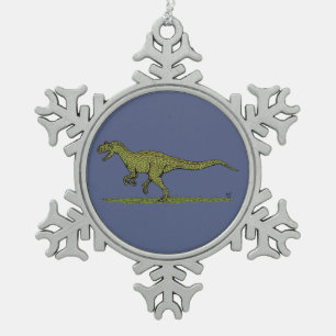 Adorno De Peltre Tipo Copo De Nieve Jurásico Dinosaurio Allosauro