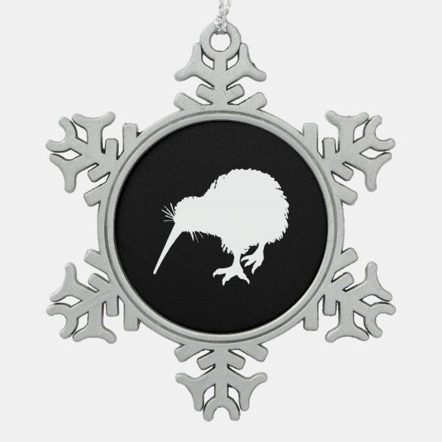 Adorno De Peltre Tipo Copo De Nieve Kiwi Bird (Anverso)