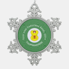 Adorno De Peltre Tipo Copo De Nieve La bandera de los Navidades de Scot Lion Rampant A