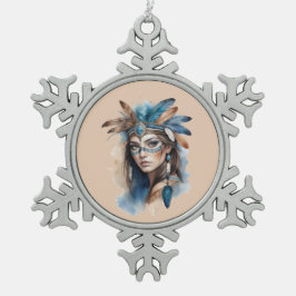 Adorno De Peltre Tipo Copo De Nieve La belleza tribal de las acuarelas: el espíritu de