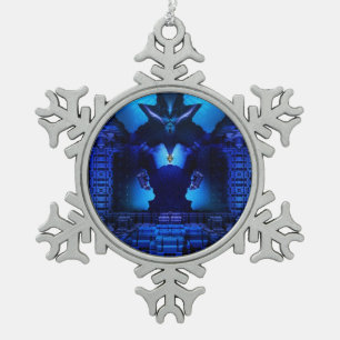 Adorno De Peltre Tipo Copo De Nieve La Cámara De Talidos Pewter Ornamento De Copo De N