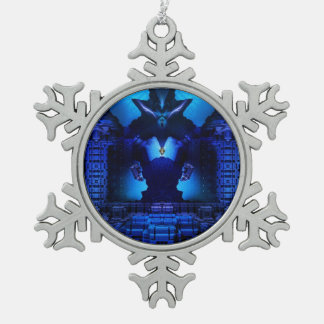 Adorno De Peltre Tipo Copo De Nieve La Cámara De Talidos Pewter Ornamento De Copo De N