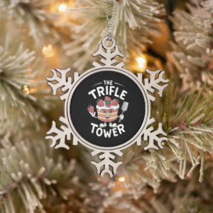 Adorno De Peltre Tipo Copo De Nieve La Navidad de la Torre Trifle