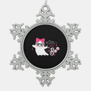 Adorno De Peltre Tipo Copo De Nieve La pequeña Halloween de boo de mamá