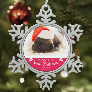 Adorno De Peltre Tipo Copo De Nieve La primera foto de un Personalizado de Navidad de 