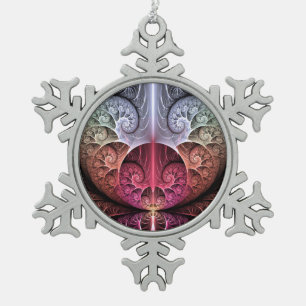 Adorno De Peltre Tipo Copo De Nieve Latido, Arte fractal de fantasía surreal abstracta