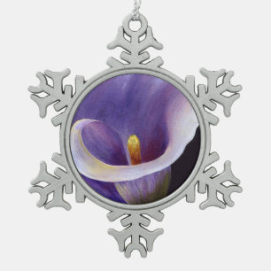 Adorno De Peltre Tipo Copo De Nieve Lavender Calla Lily