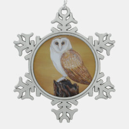 Adorno De Peltre Tipo Copo De Nieve Lechuza de Granero