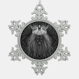 Adorno De Peltre Tipo Copo De Nieve León con monograma de la corona