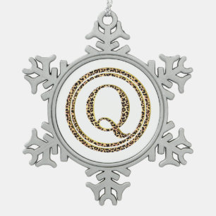 Adorno De Peltre Tipo Copo De Nieve Leopard Q