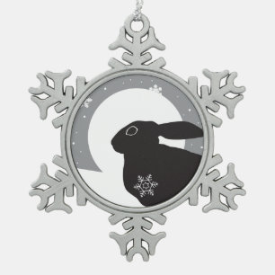 Adorno De Peltre Tipo Copo De Nieve Liebres de la nieve