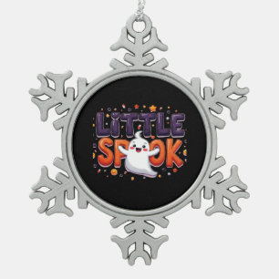 Adorno De Peltre Tipo Copo De Nieve Little Spook Cute Halloween Estilo Creativo