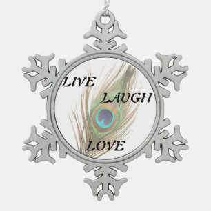 Adorno De Peltre Tipo Copo De Nieve Live Lauder Love Peacock Feather