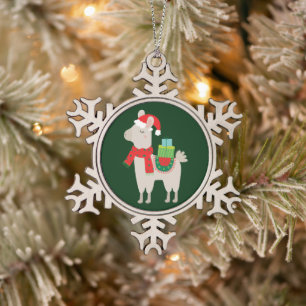 Adorno De Peltre Tipo Copo De Nieve Llamas Navidades