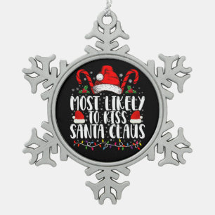 Adorno De Peltre Tipo Copo De Nieve Lo Más Probable Es Besar A La Familia De Navidades