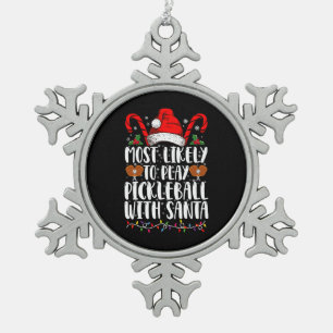 Adorno De Peltre Tipo Copo De Nieve Lo Más Probable Es Jugar Al Pickleball Con La Fami