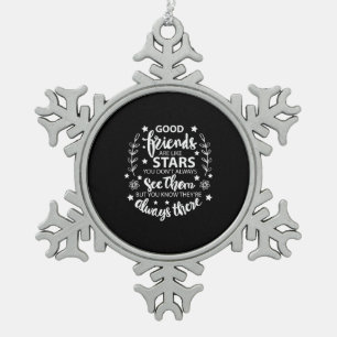 Adorno De Peltre Tipo Copo De Nieve Los buenos amigos son como las estrellas