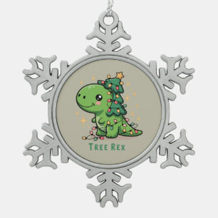Adorno De Peltre Tipo Copo De Nieve Luces de dinosaurio de Navidad Fiesta divertida Re