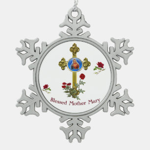 Adorno De Peltre Tipo Copo De Nieve Madre María