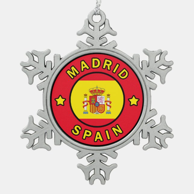 Adorno De Peltre Tipo Copo De Nieve Madrid España (Anverso)