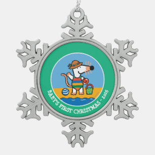 Adorno De Peltre Tipo Copo De Nieve Maisy en la playa