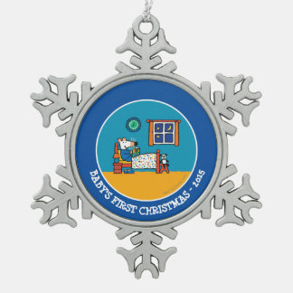 Adorno De Peltre Tipo Copo De Nieve Maisy Ready for Bed Blue Pajamas