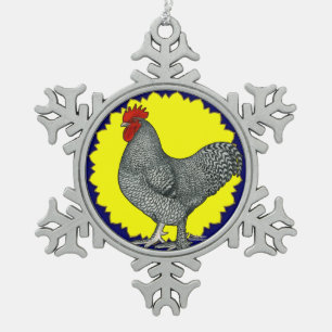 Adorno De Peltre Tipo Copo De Nieve Maline Rooster