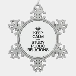 ADORNO DE PELTRE TIPO COPO DE NIEVE MANTENER LA CALMA Y ESTUDIAR LAS RELACIONES PÚBLIC