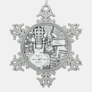 Adorno De Peltre Tipo Copo De Nieve Mapa de época del Vaticano (1914)