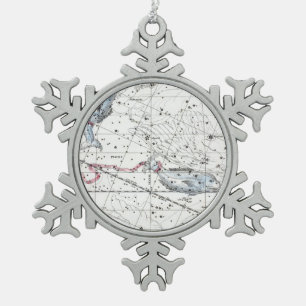 Adorno De Peltre Tipo Copo De Nieve Mapa de la placa XXII de las constelaciones