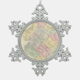 Adorno De Peltre Tipo Copo De Nieve Mapa del vintage de Oakland California (1878)