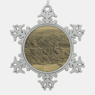 Adorno De Peltre Tipo Copo De Nieve Mapa ilustrado del vintage de Coney Island (1906)