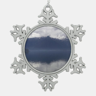 Adorno De Peltre Tipo Copo De Nieve Mar de Alaska brumoso en tonos azules