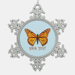 Adorno De Peltre Tipo Copo De Nieve Mariposa Monarca Personalizada