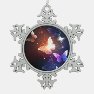 Adorno De Peltre Tipo Copo De Nieve Mariposas nocturnas brillantes