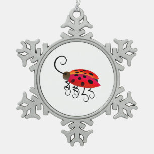 Adorno De Peltre Tipo Copo De Nieve Mariquita