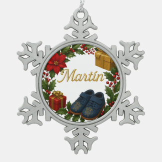 Adorno De Peltre Tipo Copo De Nieve Martín Baby’s First Christmas Snowflake Ornament