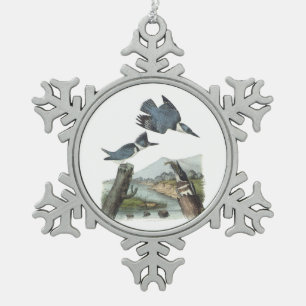 Adorno De Peltre Tipo Copo De Nieve Martín pescador ceñido por Audubon