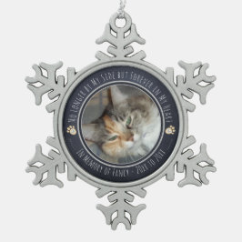 Adorno De Peltre Tipo Copo De Nieve Mascota Memorial Remebrance Una Foto