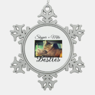 Adorno De Peltre Tipo Copo De Nieve Mascotas amigos bestias agregar nombre mascota fot