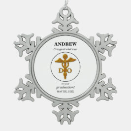 Adorno De Peltre Tipo Copo De Nieve Médica de Osteopatía Graduación Felicidad