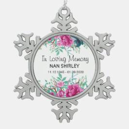 Adorno De Peltre Tipo Copo De Nieve Memorial de solidaridad en memoria amorosa [person