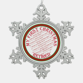 Adorno De Peltre Tipo Copo De Nieve Mi primer fotograma de Navidad retirado