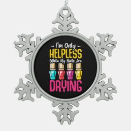 Adorno De Peltre Tipo Copo De Nieve Mis uñas se están secando