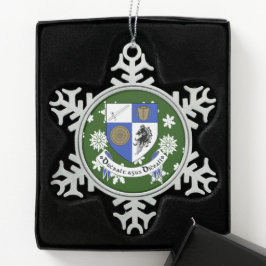 Adorno De Peltre Tipo Copo De Nieve Monaghan Ireland Escudo Irlandés