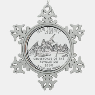 Adorno De Peltre Tipo Copo De Nieve Moneda de curso de Nueva Jersey