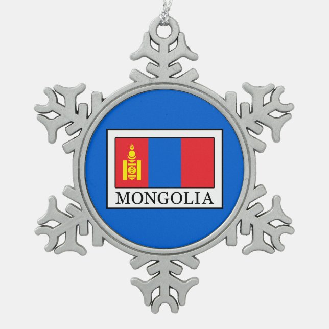 Adorno De Peltre Tipo Copo De Nieve Mongolia (Anverso)
