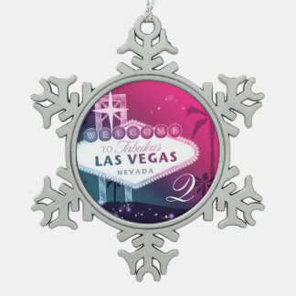 Adorno De Peltre Tipo Copo De Nieve Monograma Boda de Las Vegas Keepsake