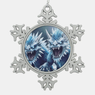 Adorno De Peltre Tipo Copo De Nieve Monstruos de Escarcha de Navidad